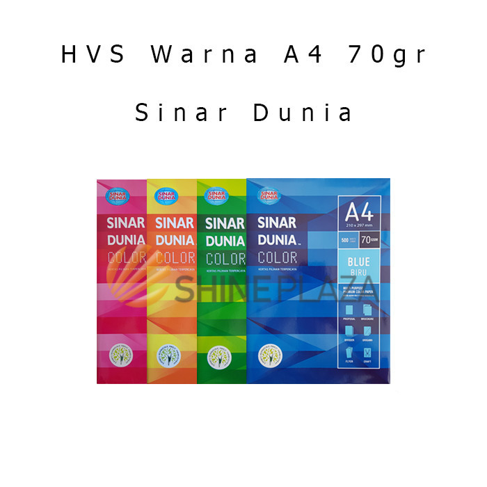 

KERTAS HVS A4 70GR WARNA SINAR DUNIA