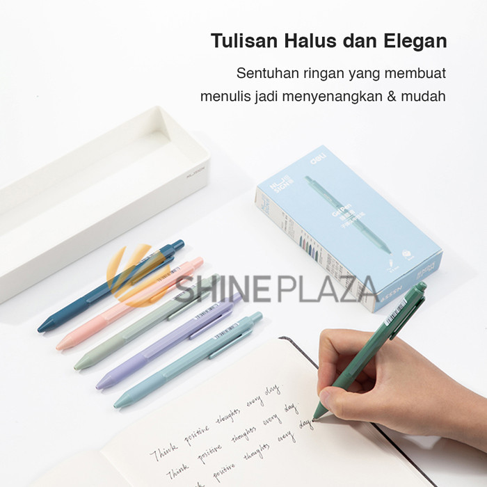 

PULPEN GEL PEN DELI NUSIGN MORANDI COLOR NS559 0.5MM - BOLPEN PENA GEL HITAM 0,5 MM