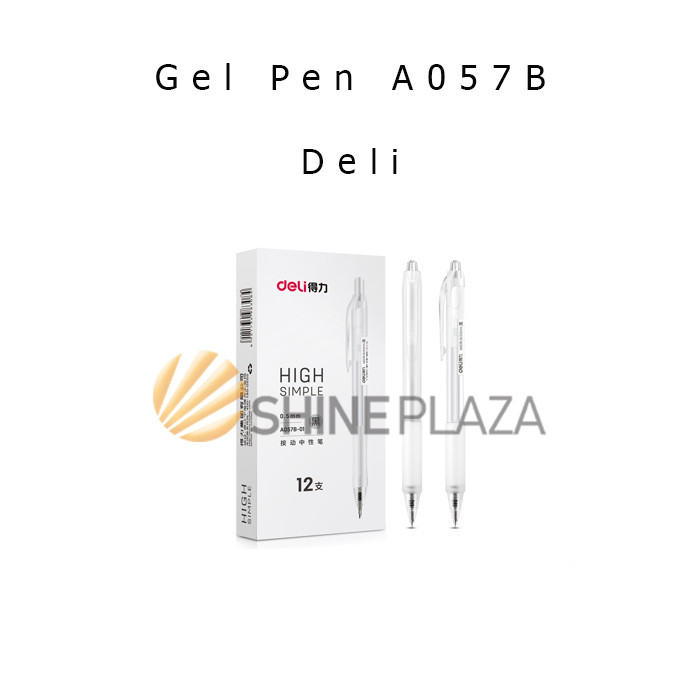 

PULPEN GEL PEN DELI A057B 0.5MM - BOLPEN PENA GEL HITAM 0,5 MM