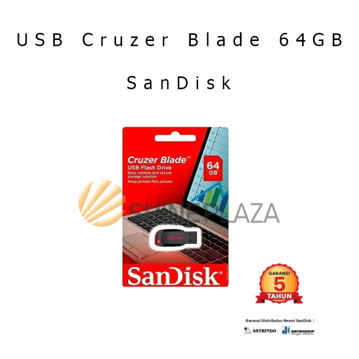 

SANDISK FLASHDISK CZ50 64GB USB FLASH DISK STORAGE CRUZER BLADE 64 GB ORIGINAL