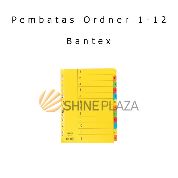 

PEMBATAS ORDNER BANTEX ANGKA 1-12 A4 6051 - CARDBOARD INDEX & DIVIDER