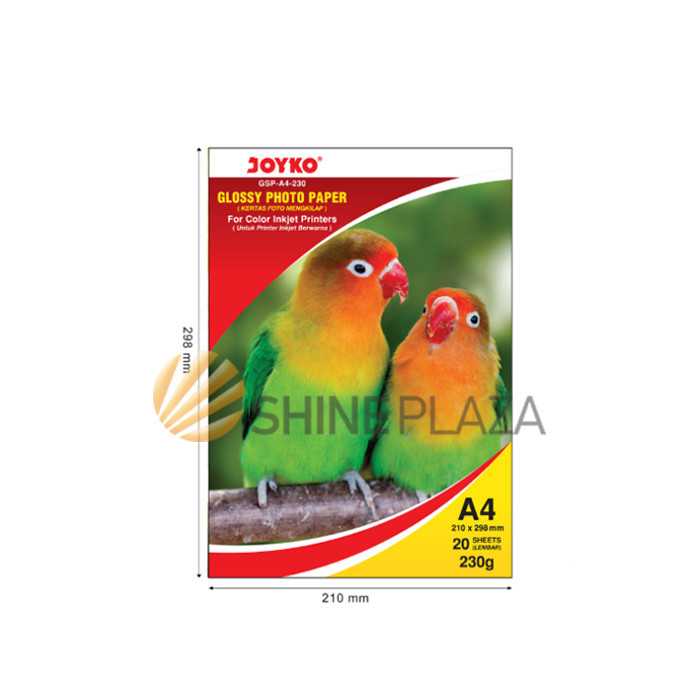 

GLOSSY PHOTO PAPER A4 230GR - KERTAS FOTO JOYKO