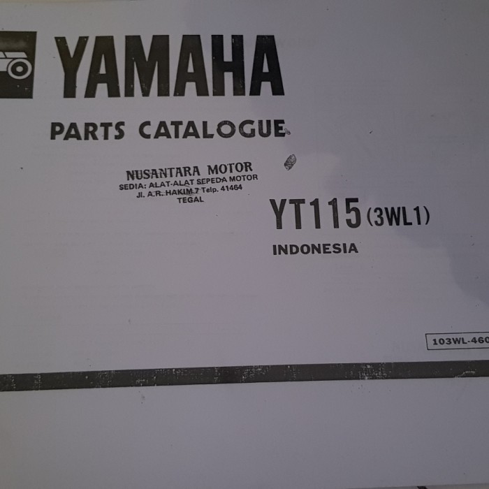 Buku Part Catalog Copian Yamaha Yt115 Barang Langka