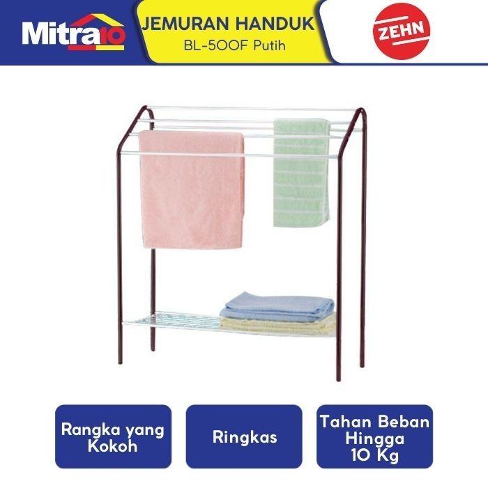 Zehn Rak Jemuran Handuk BL-500F Putih