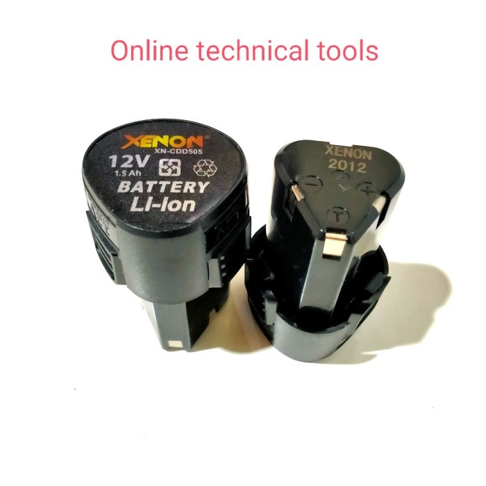 BATERAI 12V MESIN BOR CAS CORDLES DRILL XENON