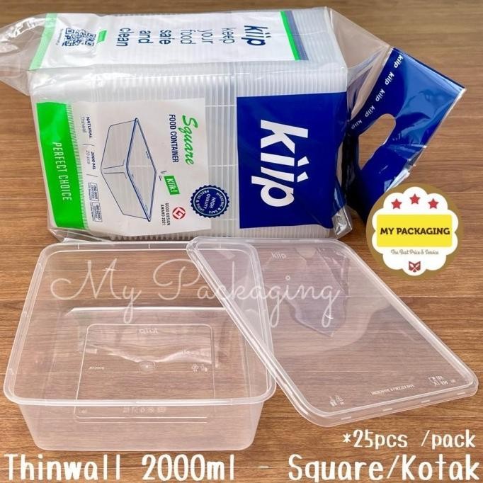 

~@~@~@~@] Thinwall Square 2000ml Kotak - 25 pcs