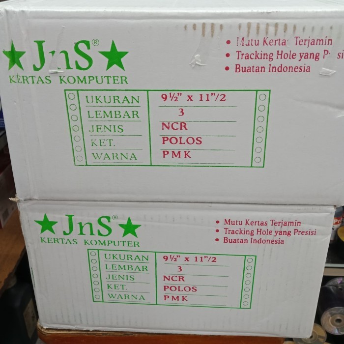 

Ready Kertas continuous form Jns 3 ply bagi 2