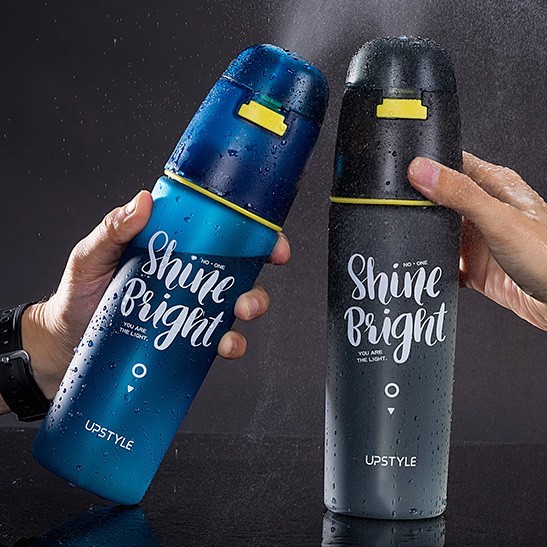 Botol Air Minum 600 Ml Spray Upstyle Sport Water Bottle Frosted