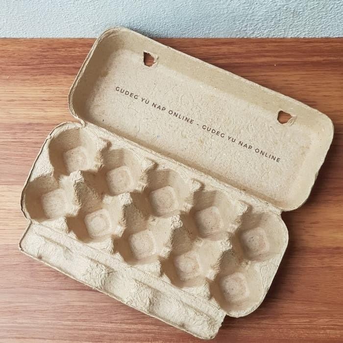 PAPER EGG BOX ISI 10 / EGG TRAY / BOX KOTAK TELUR KERTAS DGN PENGUNCI