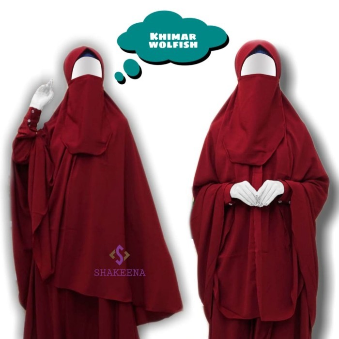 Jilbab Wolfis Jumbo/Hijab Wolfis Jumbo Cadar