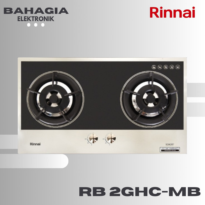 Rinnai RB 2GH-C(MB) kompor tanam 2 tungku