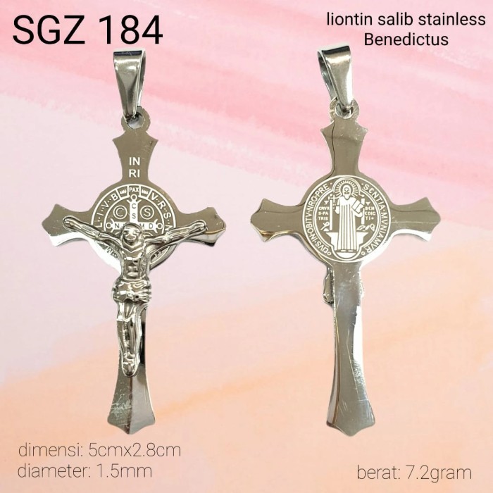 PROMO salib rosario Benediktus titanium 5