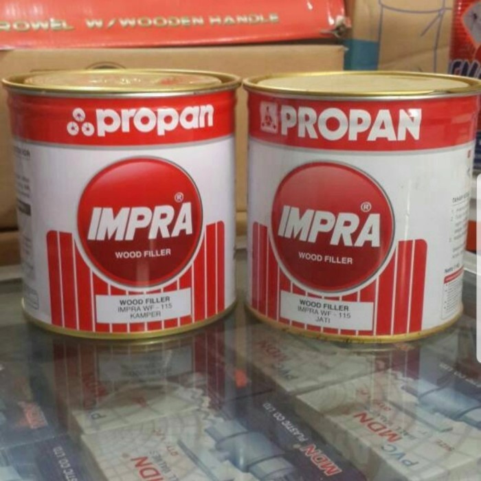 TERBARU Dempul Kayu Propan Impra 1kg/ Wood filler Politur Jati Kamper Impra 1L