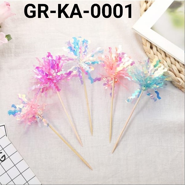 GR-KA-0001 Cake topper hiasan kue cake cupcake kembang api fireworks (MAINAN)