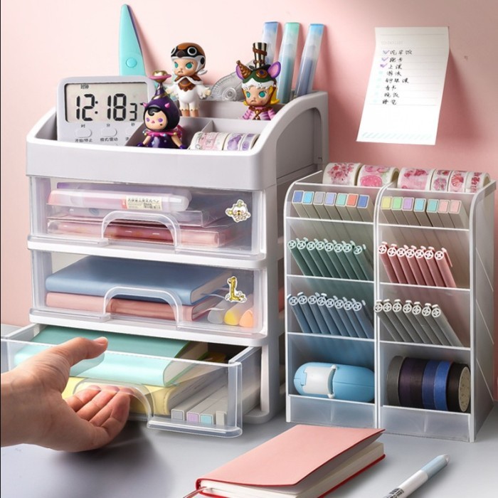 

Stuff Organizer Laci Desk Set Pen Holder Tempat Alat Tulis Meja Kantor