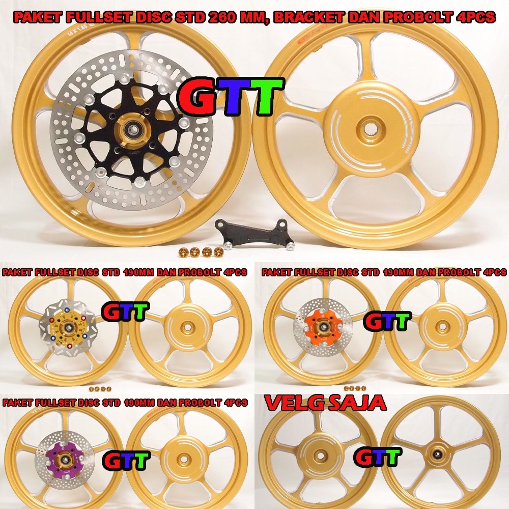 VELG VROSSI VENOM MERCURY HONDA VARIO 110, BEAT ,SPACY ,GENIO, SCOOPY 2010-2016, NEW SCOOPY