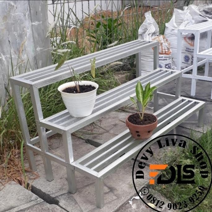 Standing planter rak pot bunga - susun 3 panjang 120 LAJ