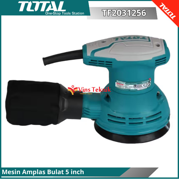 mesin amplas bulat 5 in TOTAL TF2031256 random orbital sander