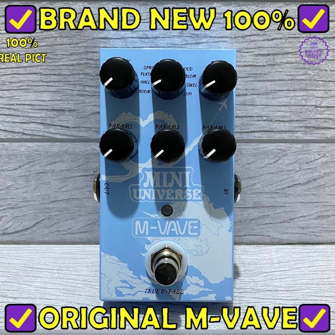 Efek Gitar M-VAVE MINI-UNIVERSE PD38 Multi Reverb BigSky Pedal 9in1