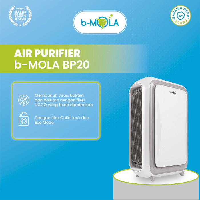B-MOLA Air Purifier BP20 with NCCO HEPA H13 Medical Grade