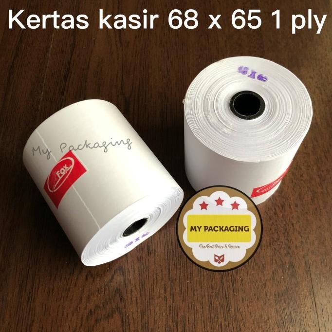 

monggo] Kertas Kasir 68 x 65 Struk Telstruk HVS 1 ply