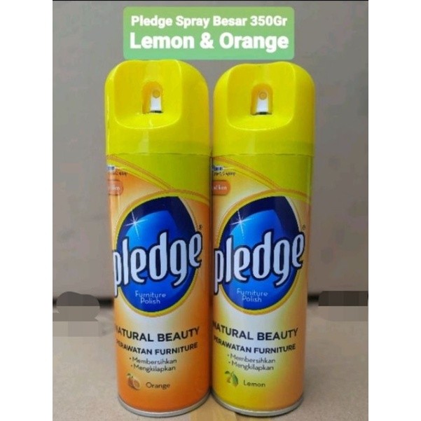 PLEDGE LEMON / ORANGE 330ML /160ML PENGKILAP BODY MOTOR MOBIL KAYU DLL ORI