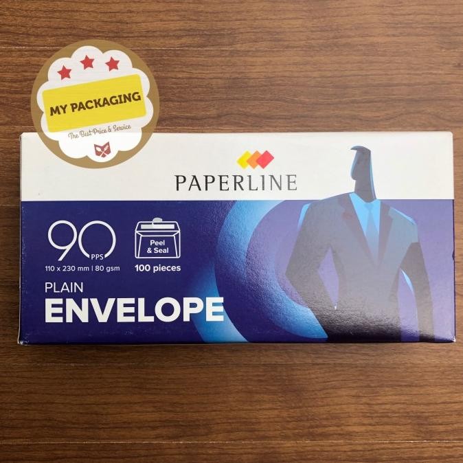 

`````````] Amplop Putih Polos 90 Paperline - 1box isi 100pcs