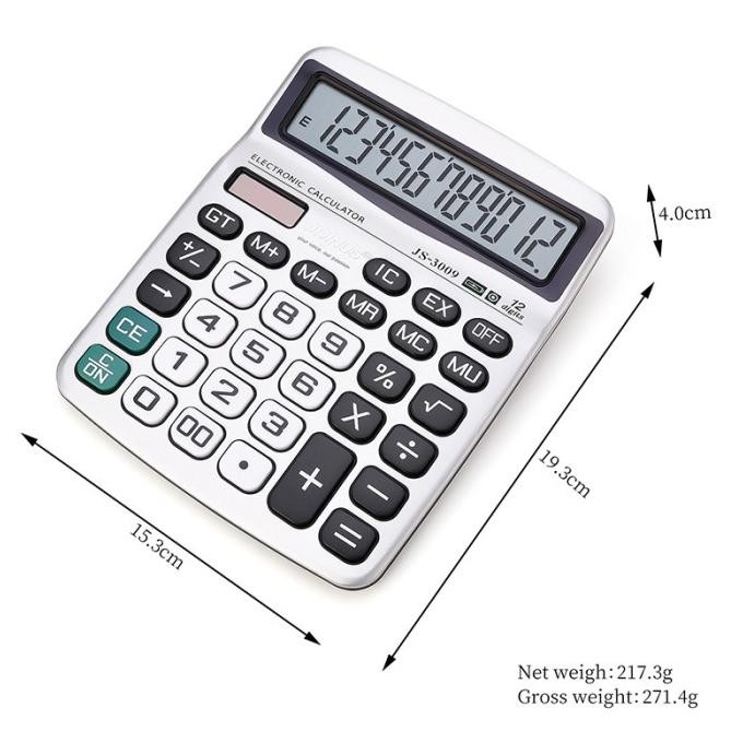 

we-12 MOVIO Calculator 12 Digit - Kalkulator Kantor / Kalkulator Hitung Toko Hemat