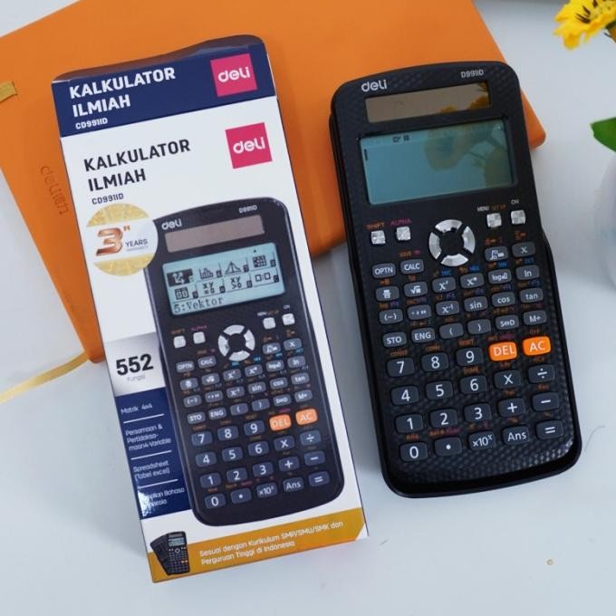 

VEX-2126 Deli Scientific Calculator Kalkulator Ilmiah 552 Fungsi CD991ID Hemat