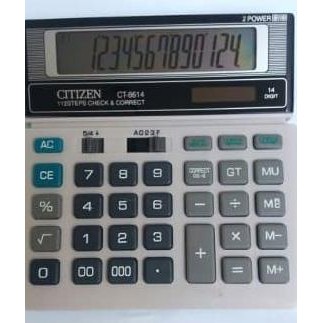 

hg-24 Kalkulator Citizen CT-8614 / CT 8614 / 14 digit / replay calculation Original