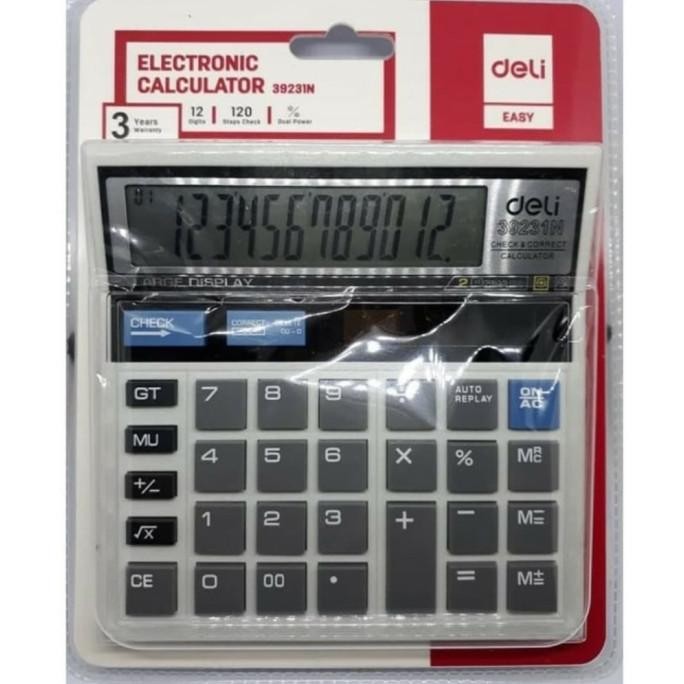 

ht-12 kalkulator check & correct desktop kalkulator meja kantor deli 39231 Original