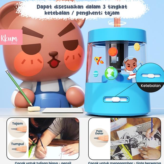 

Rautan pensil elektrik/ Electric sharpener cute/ Rautan pencilOtomatiS LFS