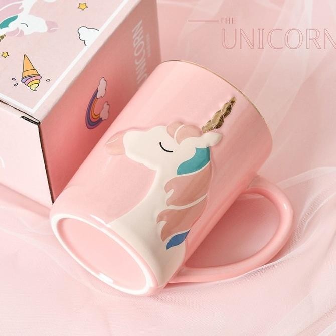 Mug Keramik Unicorn Pink mug keramik lucu