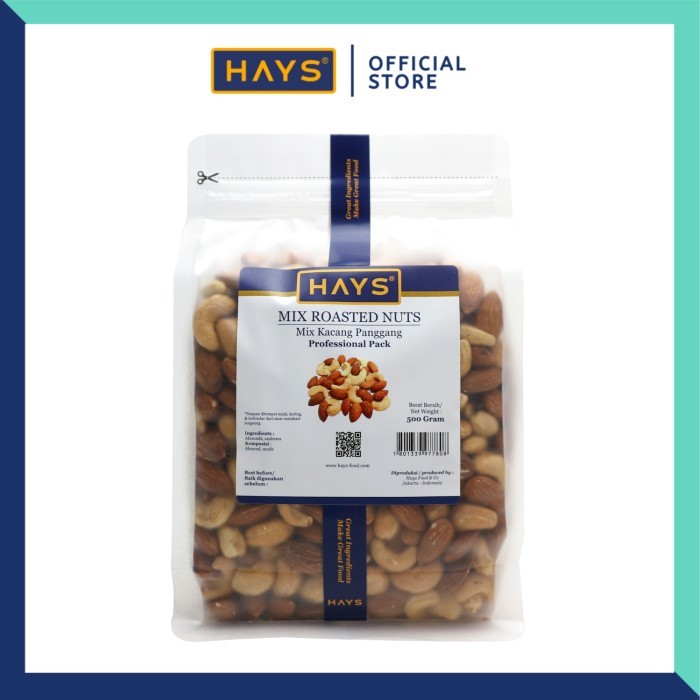 

LIMITED EDITION Mix Roasted Nuts 500 GRAM Kacang Almond & Mede/Mete Panggang HAYS