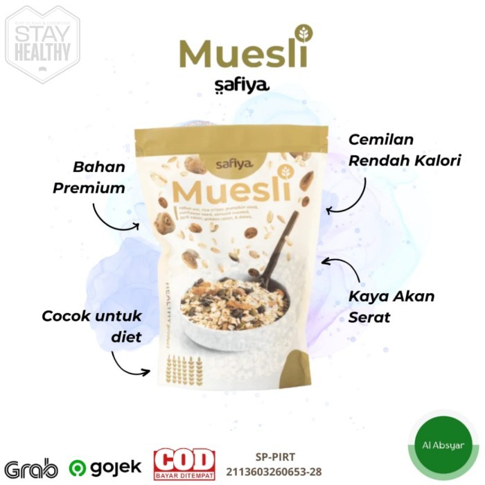 

STOK TERBATAS Muesli Safiya 1 Kg Sereal Makanan Ringan Dan Sarapan Sehat Premium