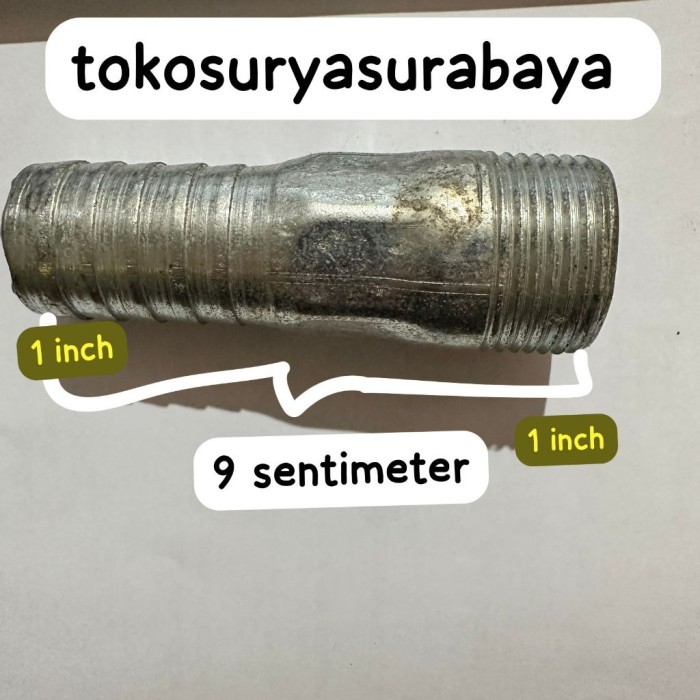 """] KONTEKTOR SELANG 1" x 1" NEPEL SELANG DRAT LUAR 1" x SELANG 1" sambungan selang 1" x 1"
