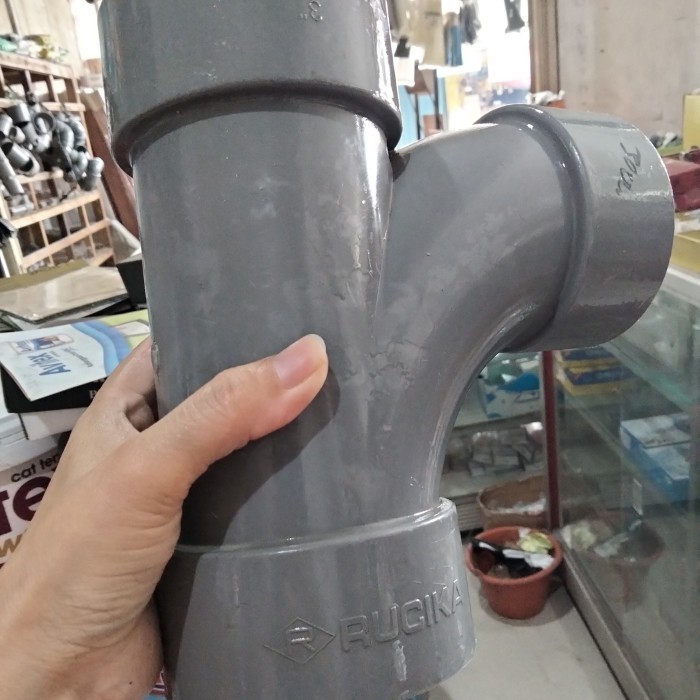 Sambungan Fitting T 45 Derajat Y Rucika Pipa Pvc 3 Inch Ready