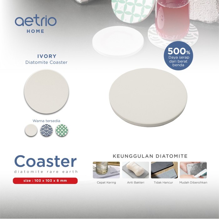 DIATOMITE COASTER IVORY