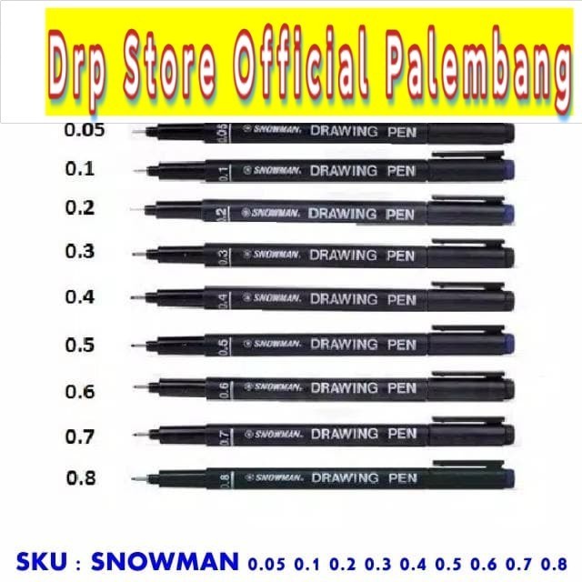 

$$$$] Spidol Snowman Drawing Pen Hitam 0.05 0.1 0.2 0.3 0.4 0.5 0.6 0.7 0.8