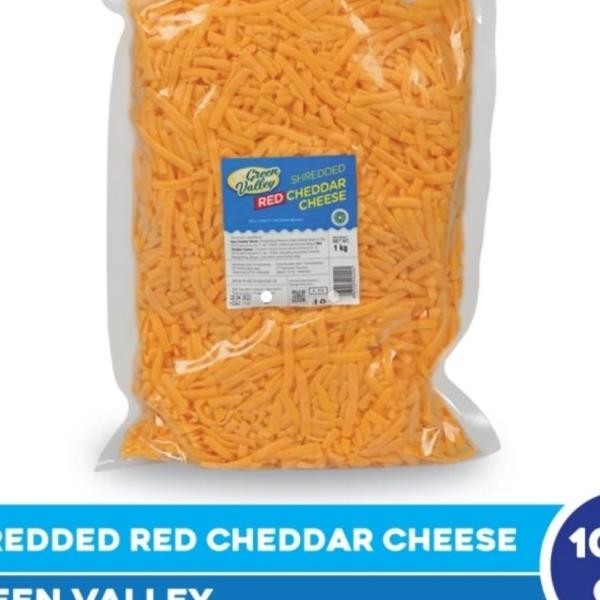 

Red Cheddar Shredded Cheese Green Valley 1Kg