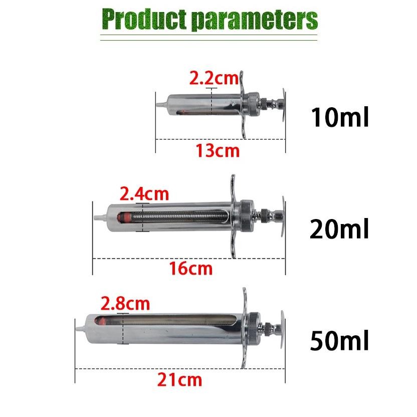 Pakan Burung Jarum Suntik Hewan / Suntikan Stainless 10ml 20ml 50ml / Suntikan Tanpa Jarum Syringe /