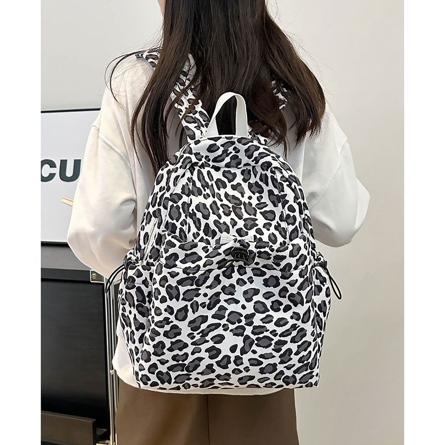 Ransel Motif Macan Tutul Ransel Modis Impor Korea Tas Ransel Laptop Kapasitas Besar Siswa Sekolah Me