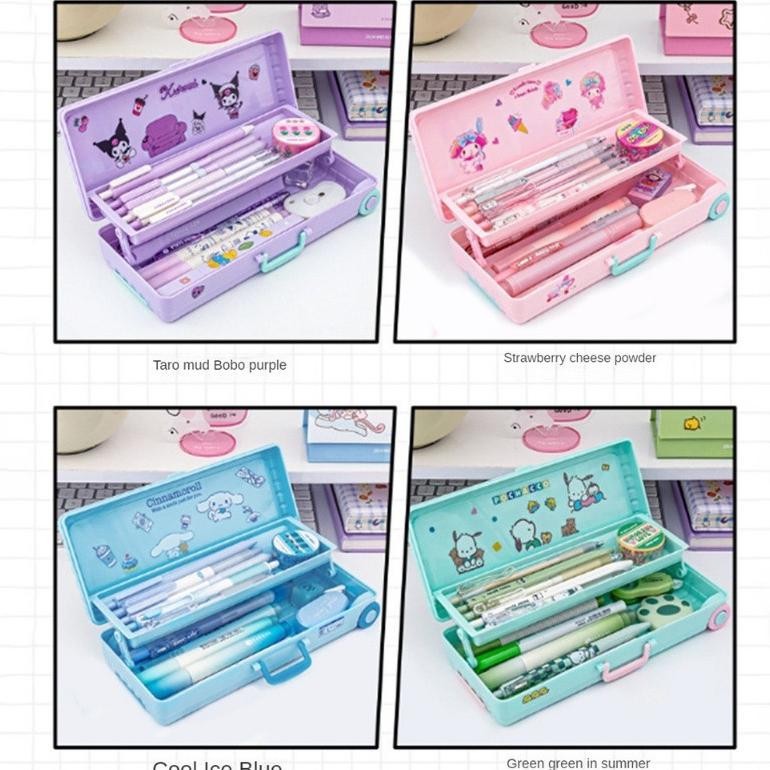 

COD Sanrio Seri Kotak Alat Tulis troli Lucu Kuromi/Melody Pensil Kapasitas Besar Kotak Penyimpanan Alat Tulis Hadiah Anak-anak wdr-75