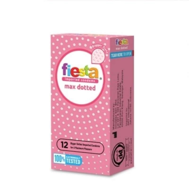 PROMO COD KONDOM FIESTA MAX DOTTED ISI 12 PCS KONDOM GERIGI TERBAIK TERMURAH