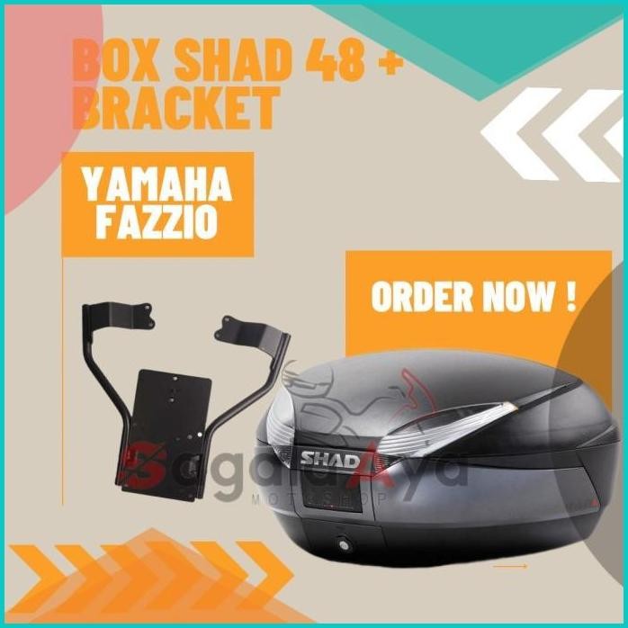Promo Paket Box SHAD 48  SH 48 dan Bracket SHAD YAMAHA FAZZIO 140BZ4