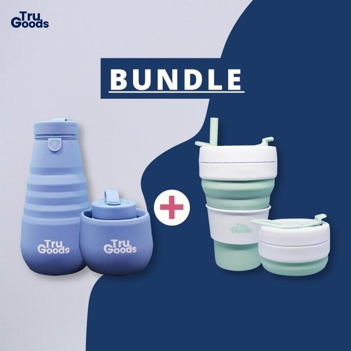 Foldable Cup Foldable Bottle Tru Goods Bundle - 2 Pcs