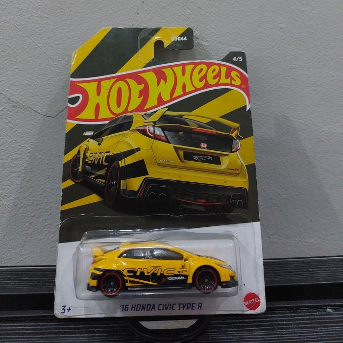 Hw Hotwheels Honda Civic Type R Kuning Card Jelek Terbatas