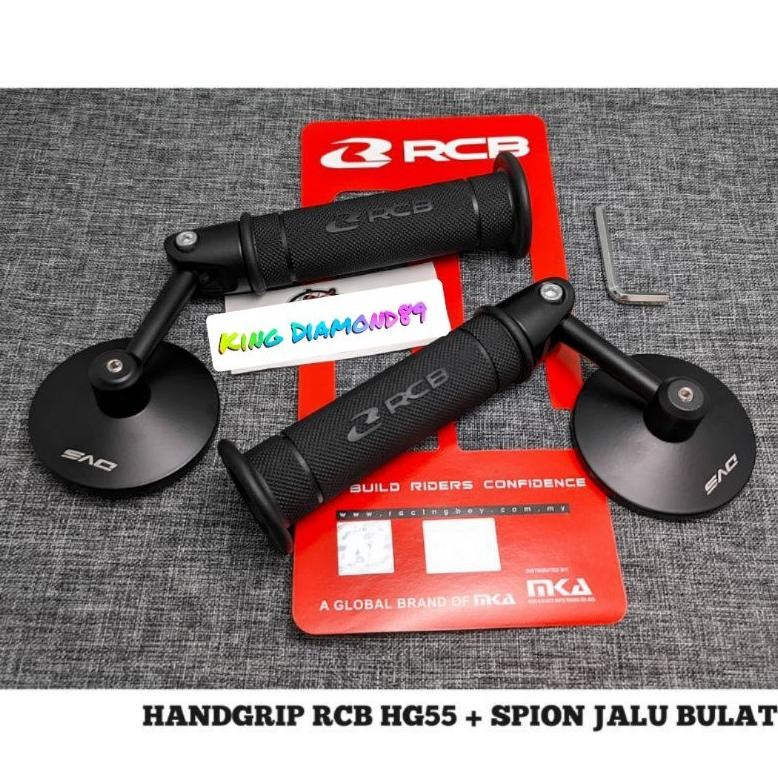 SPECIAL RCB Spion Jalu bulat plus Handgrip RCB HG55. Racing Boy PAKET 2in1 Handgrip RCB +  Spion Jal