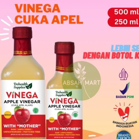 

Cuka Apel Dehealth Vinega Finega 250 Ml Dan 500 Ml Raw Unfiltered