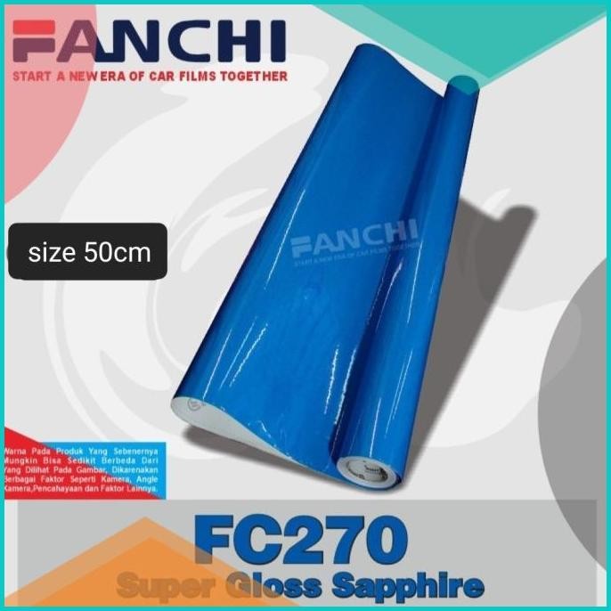 

50cm Sticker Fanchi FC270 Super Gloss Glossy Sapphire Blue per 50cm 1